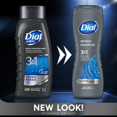 Dial Men 3in1 Body, Hair and Face Wash, Hydro Fresh,